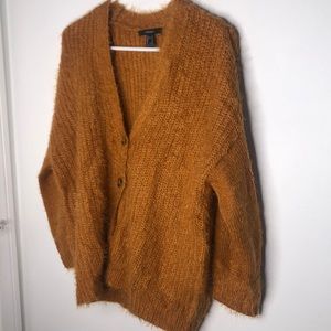 Chic oversized fuzzy sweater